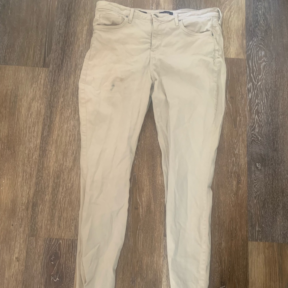 Straight skinny khaki pants